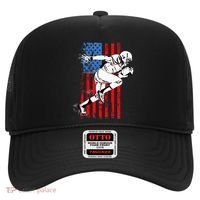 Us Flag American Football Player Hat thumb 0