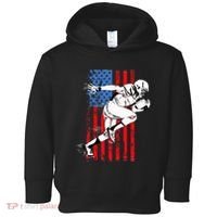 Us Flag American Football Player Toddler Hoodie thumb 0