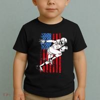 Us Flag American Football Player Toddler T-Shirt thumb 2