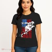 Us Flag American Football Player Women's T-Shirt thumb 4