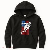 Us Flag American Football Player Kids Hoodie thumb 0