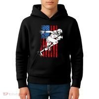 Us Flag American Football Player Kids Hoodie thumb 4