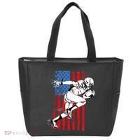 Us Flag American Football Player Tote Bag thumb 0