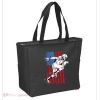 Us Flag American Football Player Tote Bag thumb 2