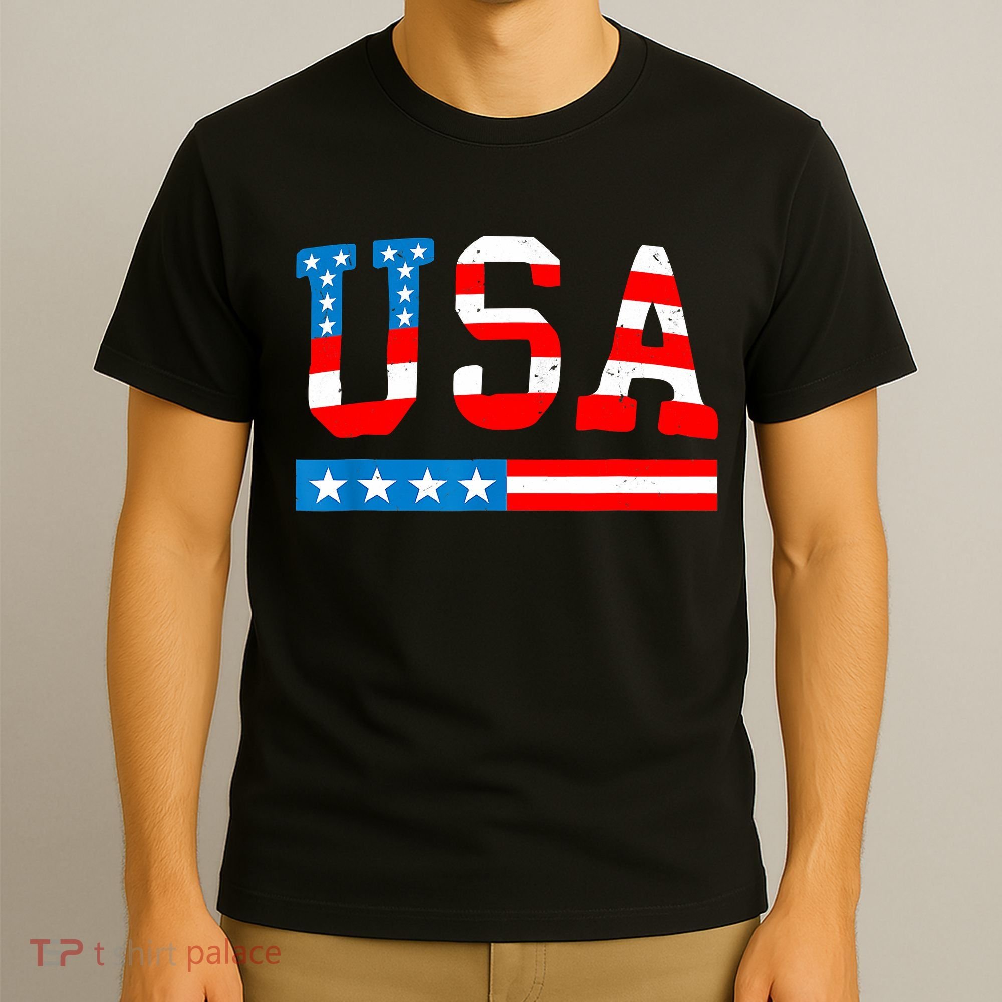 USA Flag American Funny 4th Of July Merica T-Shirt