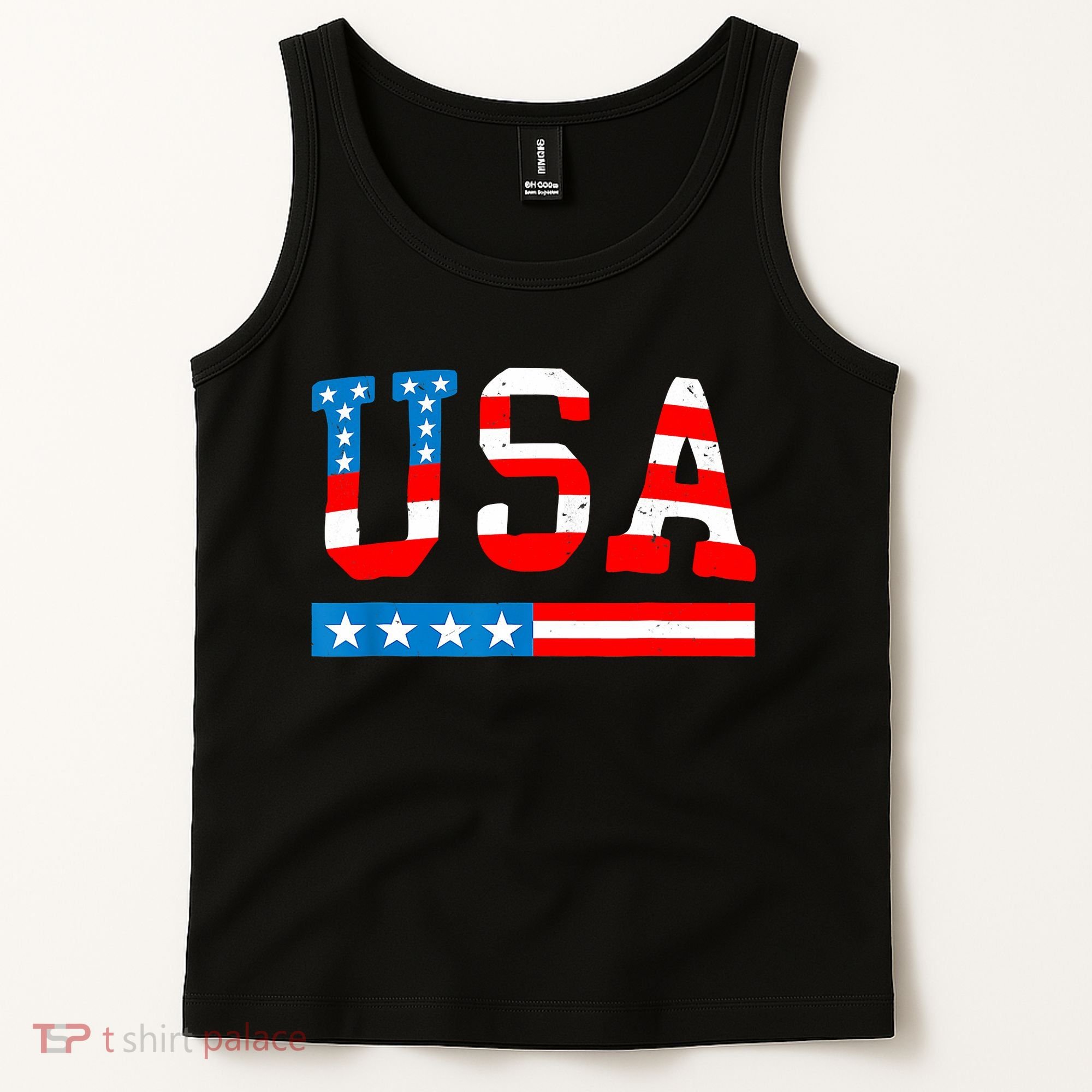 USA Flag American Funny 4th Of July Merica Tank Top