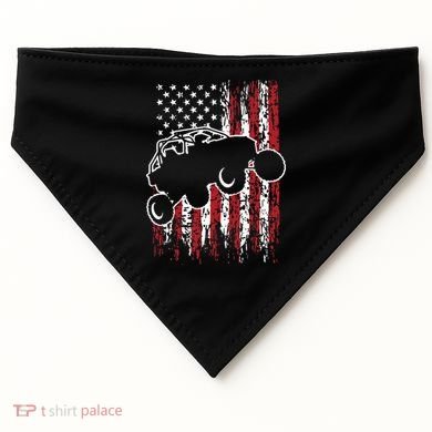 US Flag ATV Side By Side Rider UTV July 4th Offroad Riding USA-Made Doggie Bandana
