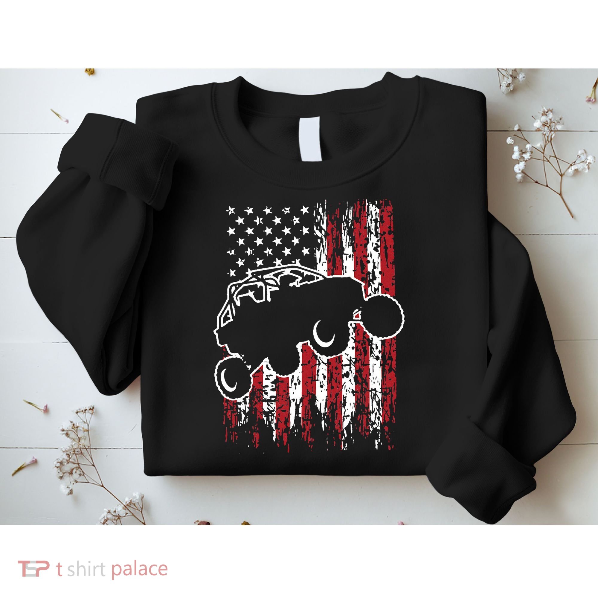 US Flag ATV Side By Side Rider UTV July 4th Offroad Riding Sweatshirt