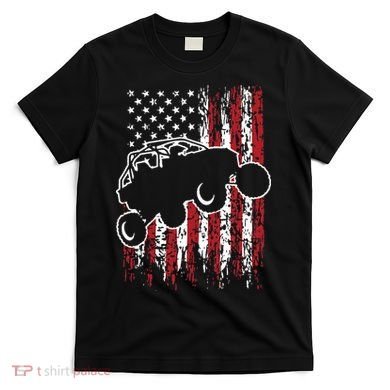 US Flag ATV Side By Side Rider UTV July 4th Offroad Riding T-Shirt