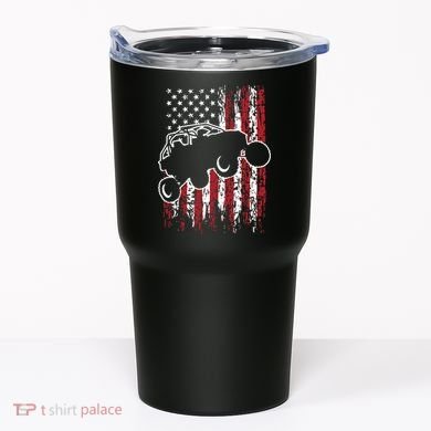 US Flag ATV Side By Side Rider UTV July 4th Offroad Riding Tumbler