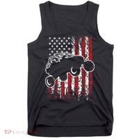 US Flag ATV Side By Side Rider UTV July 4th Offroad Riding Tank Top thumb 0