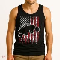 US Flag ATV Side By Side Rider UTV July 4th Offroad Riding Tank Top thumb 3