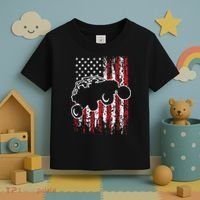US Flag ATV Side By Side Rider UTV July 4th Offroad Riding Toddler T-Shirt thumb 3