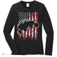 US Flag ATV Side By Side Rider UTV July 4th Offroad Riding Women's Long Sleeve Shirt thumb 0
