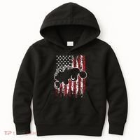 US Flag ATV Side By Side Rider UTV July 4th Offroad Riding Kids Hoodie thumb 0