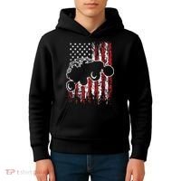 US Flag ATV Side By Side Rider UTV July 4th Offroad Riding Kids Hoodie thumb 4