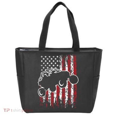 US Flag ATV Side By Side Rider UTV July 4th Offroad Riding Tote Bag