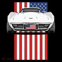 Usa Flag And Muscle Car American Kids Colorblock Raglan Jersey thumb 2