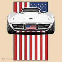 Usa Flag And Muscle Car American Tote Bag thumb 4