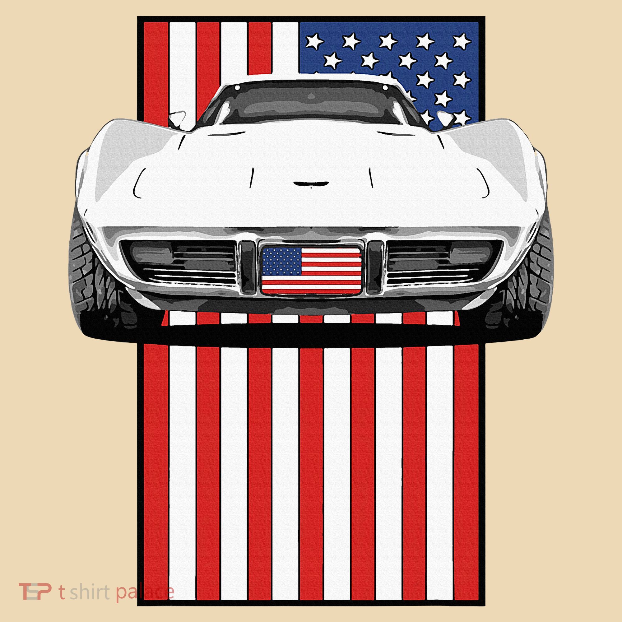 Usa Flag And Muscle Car American Tote Bag
