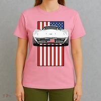 Usa Flag And Muscle Car American T-Shirt thumb 4