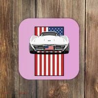 Usa Flag And Muscle Car American Coaster thumb 0