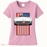 Usa Flag And Muscle Car American Women's T-Shirt thumb 0