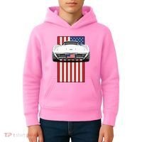 Usa Flag And Muscle Car American Kids Hoodie thumb 4