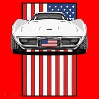 Usa Flag And Muscle Car American Santa Hat thumb 1