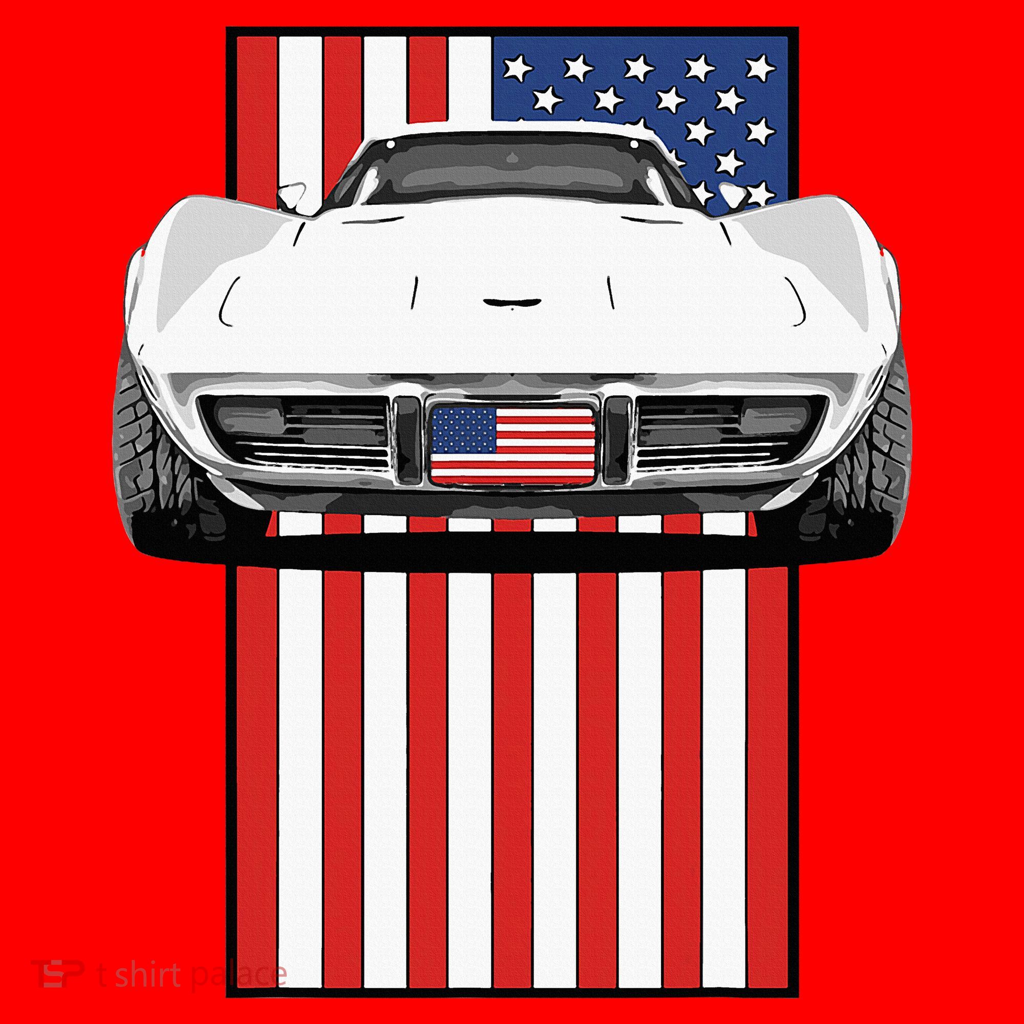 Usa Flag And Muscle Car American Santa Hat