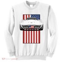 Usa Flag And Muscle Car American Sweatshirt thumb 0