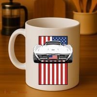 Usa Flag And Muscle Car American Coffee Mug thumb 4
