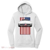 Usa Flag And Muscle Car American Women's Hoodie thumb 0