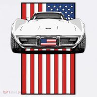 Usa Flag And Muscle Car American Women's Hoodie thumb 2