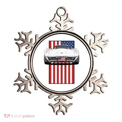 Usa Flag And Muscle Car American Ornament