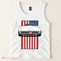 Usa Flag And Muscle Car American Tank Top thumb 2