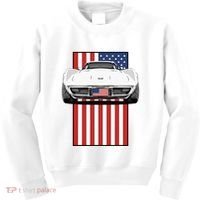 Usa Flag And Muscle Car American Kids Sweatshirt thumb 0