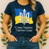 Ukraine Flag And Trident Ukrainian Women's T-Shirt thumb 2
