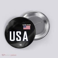 Usa Flag Alpine Skiing Pocket Nordic Ski Jersey Button thumb 0