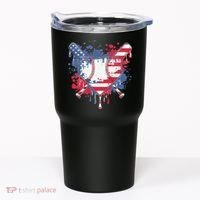 USA Flag Baseball Ice Cream Drip Baseball Home Plate Drip Tumbler thumb 0