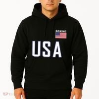 Usa Flag Boxing Cool Boxer Training Equipment Hoodie thumb 2
