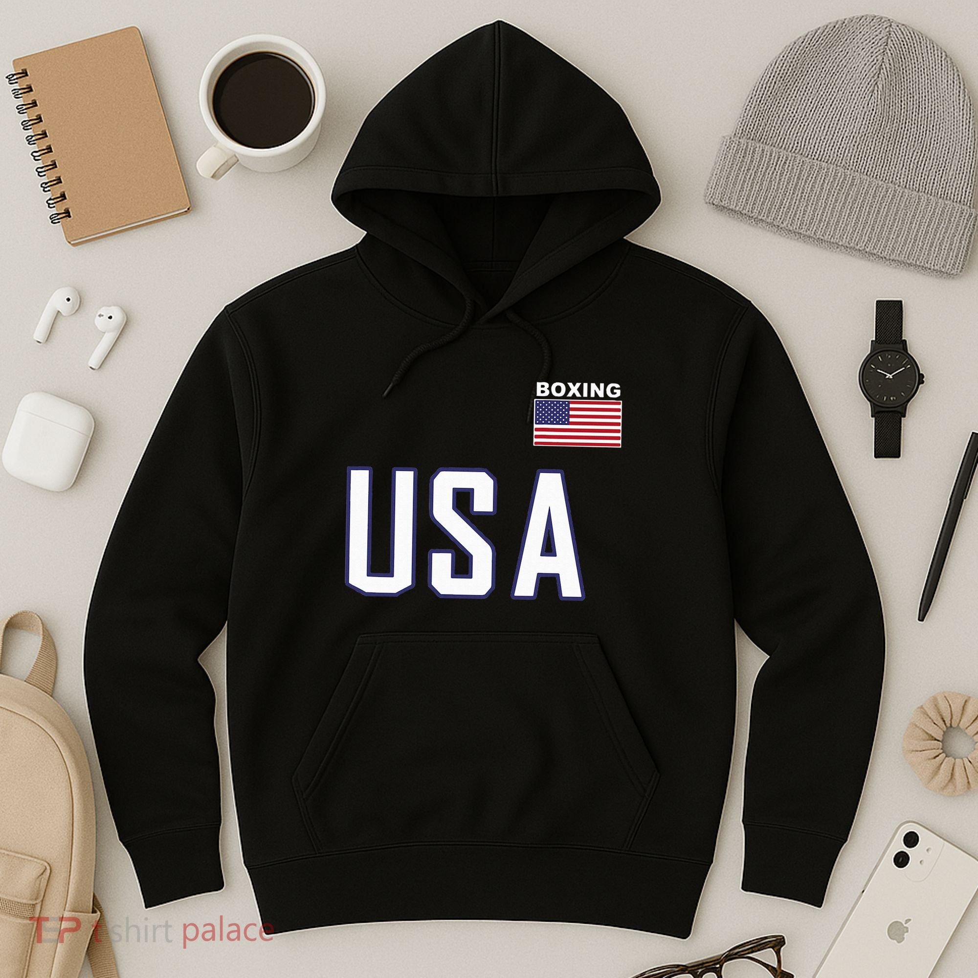 Usa Flag Boxing Cool Boxer Training Equipment Hoodie