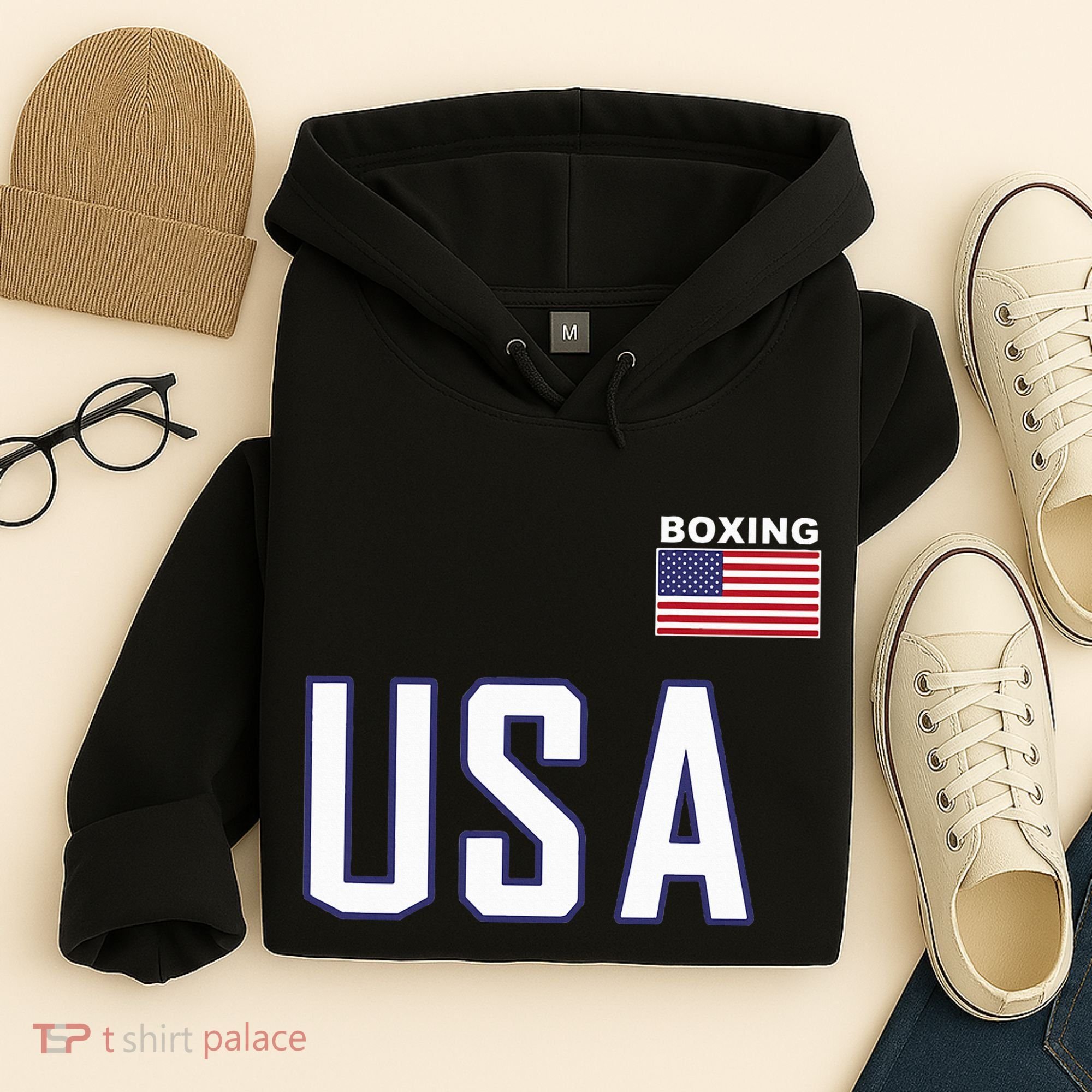 Usa Flag Boxing Cool Boxer Training Equipment Hoodie