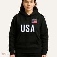 Usa Flag Boxing Cool Boxer Training Equipment Hoodie thumb 5