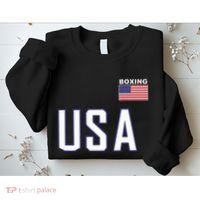 Usa Flag Boxing Cool Boxer Training Equipment Sweatshirt thumb 2