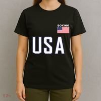 Usa Flag Boxing Cool Boxer Training Equipment T-Shirt thumb 4