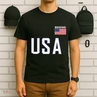 Usa Flag Boxing Cool Boxer Training Equipment T-Shirt thumb 6