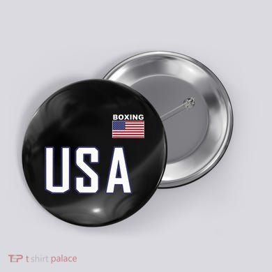 Usa Flag Boxing Cool Boxer Training Equipment Button