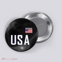 Usa Flag Boxing Cool Boxer Training Equipment Button thumb 0
