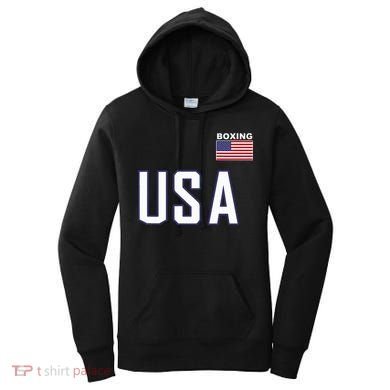 Usa Flag Boxing Cool Boxer Training Equipment Women's Hoodie